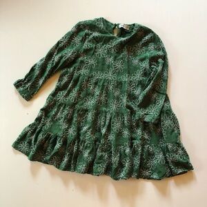 Zara green linen mini dress